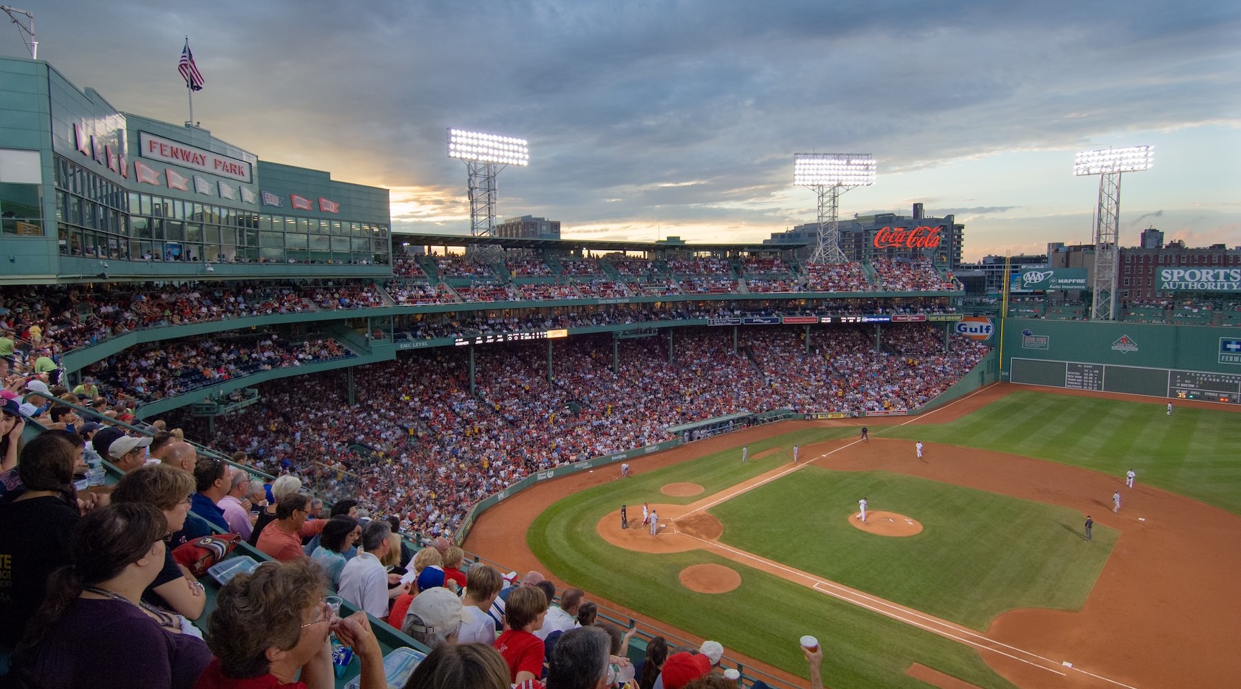 Fenway Park with a full attendance